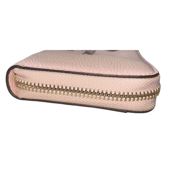 Kate Spade Logo Glitter On Large Continental Rose Full-Zip Leather Wallet189 - Picture 3 of 11